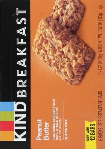 image:imageKIND Breakfast Bars Peanut Butter Healthy Snacks Gluten Free 5g Protein 6 CountPeanut Butter