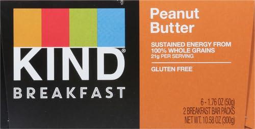 image:imageKIND Breakfast Bars Peanut Butter Healthy Snacks Gluten Free 5g Protein 6 CountPeanut Butter