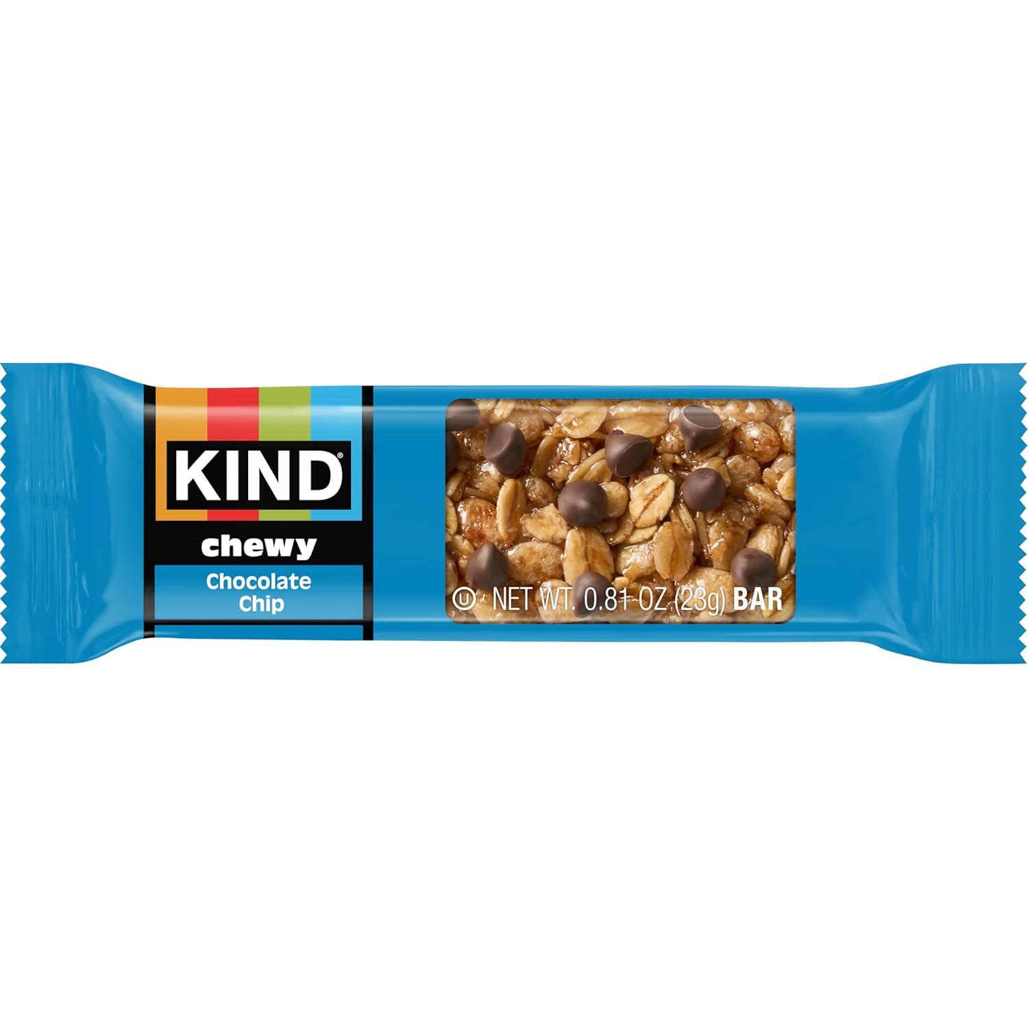 image:imageKIND Chewy Granola Bars Variety Pack Gluten Free Low Calorie Healthy Snacks Chocolate Chip Peanut Butter Chocolate Chip 20 CountChocolate Chip Peanut Butter Chocolate Chip