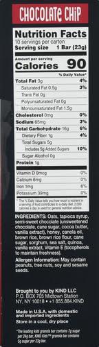 image:imageKIND Chewy Granola Bars Variety Pack Gluten Free Low Calorie Healthy Snacks Chocolate Chip Peanut Butter Chocolate Chip 20 CountChocolate Chip Peanut Butter Chocolate Chip