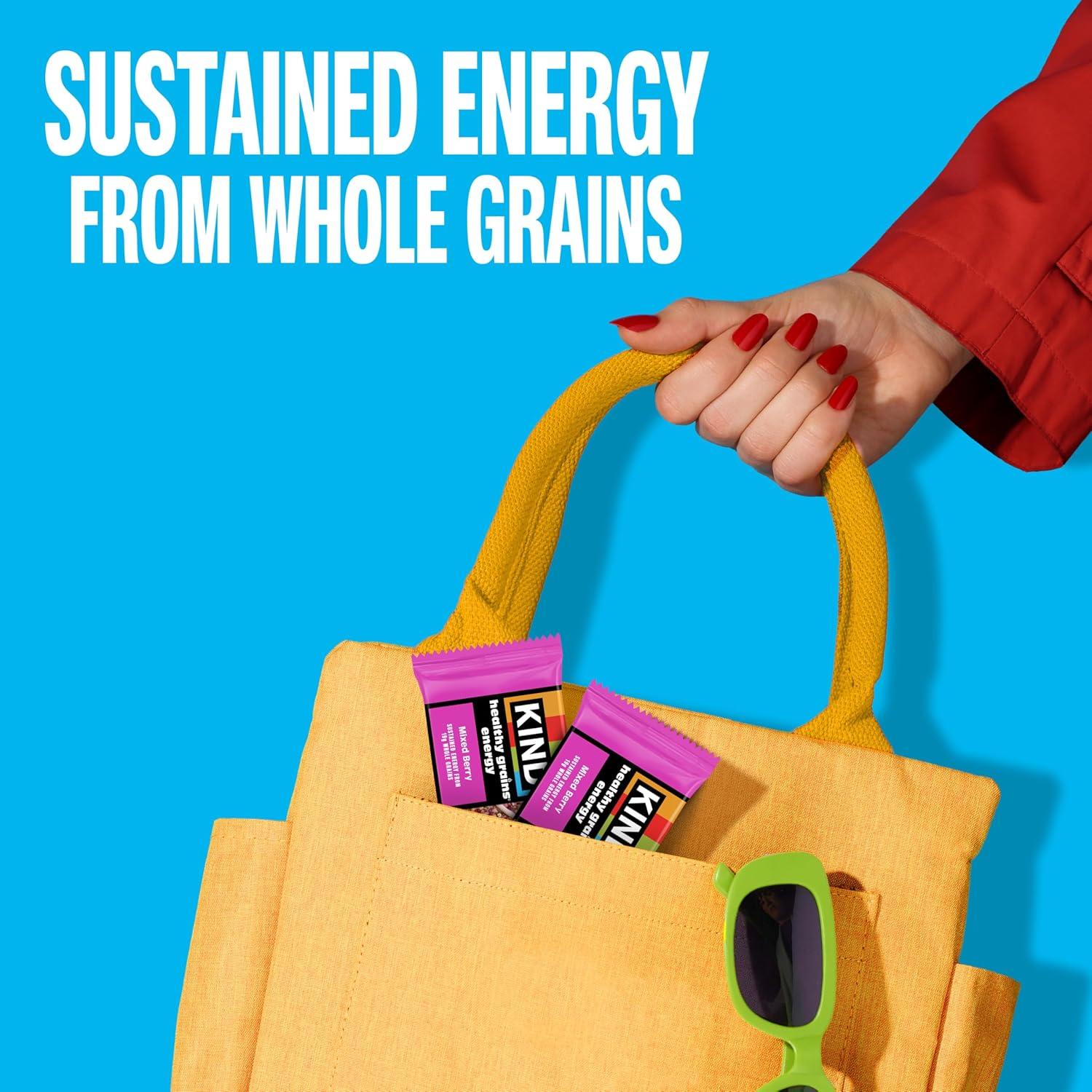 image:imageKIND Healthy Grains Energy Bars Peanut Butter Dark Chocolate Gluten Free Healthy Snacks 18g Whole Grains 40 CountMixed Berry