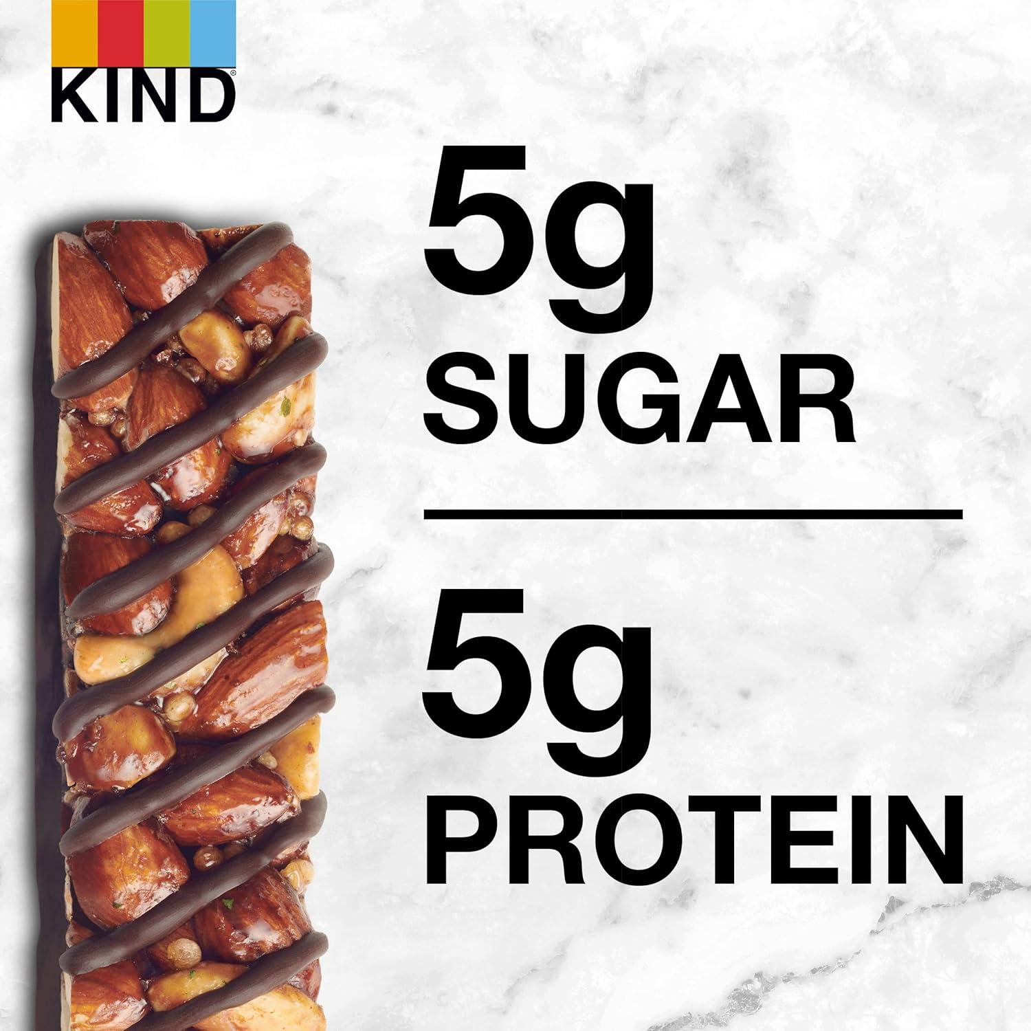 image:imageKIND Healthy Snacks Bars Dark Chocolate Almond Coconut Gluten Free High Fiber Snacks 3g Protein 12 CountDark Chocolate Almond Mint