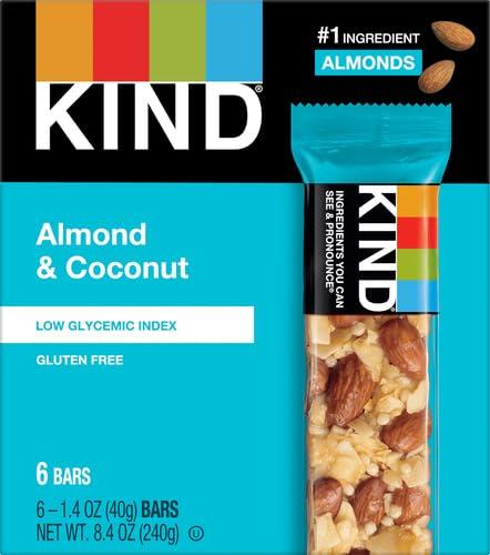 image:imageKIND Healthy Snacks Bars Peanut Butter Dark Chocolate Gluten Free Low Sodium Snacks 7g Protein 6 CountAlmond Coconut