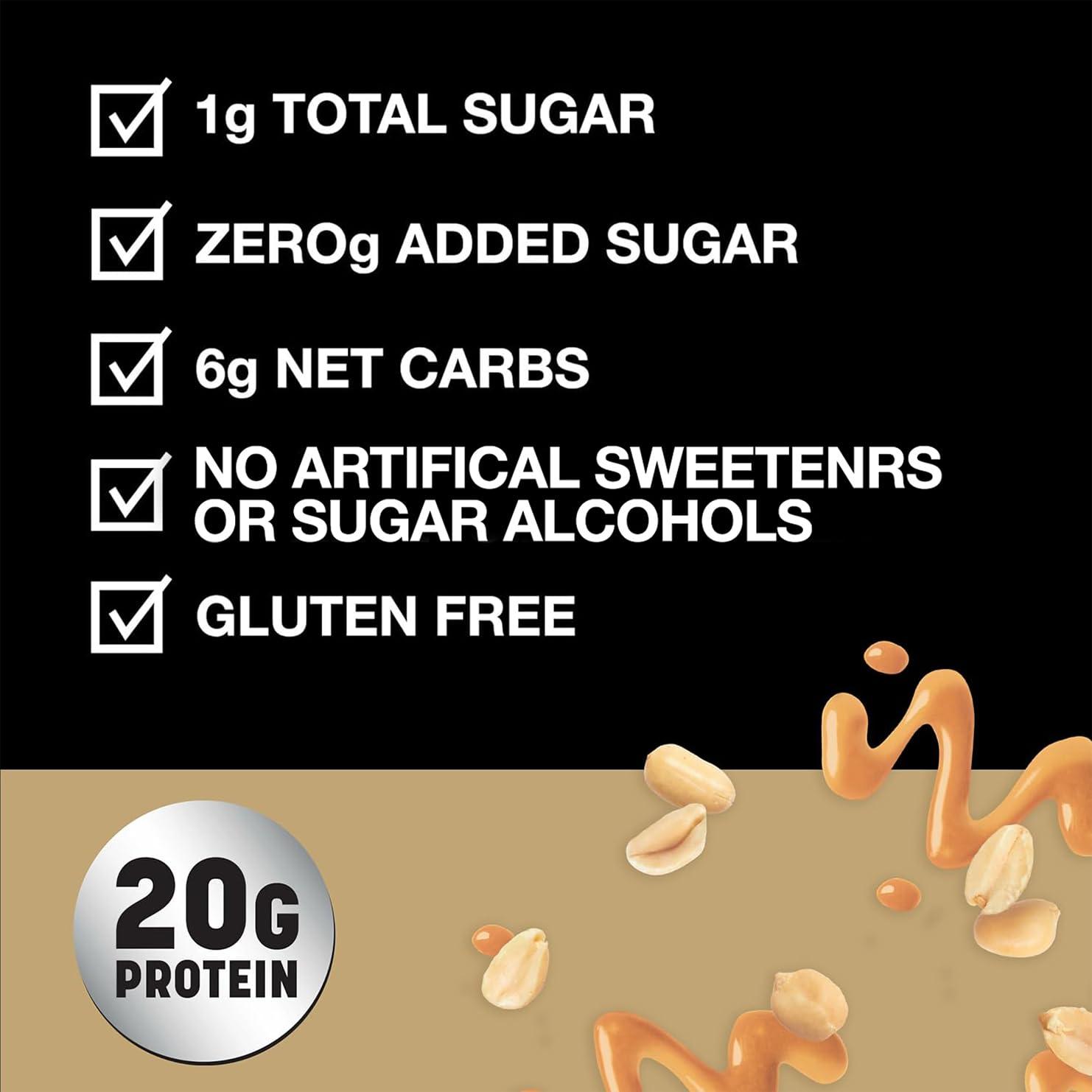 image:imageKIND Protein MAX Crispy Chocolate Peanut Butter Snack Bars 20g of Protein Keto Friendly 1g of Sugar Per Bar Gluten Free 12 Count BoxSweet Salty Caramel Peanut Crisp