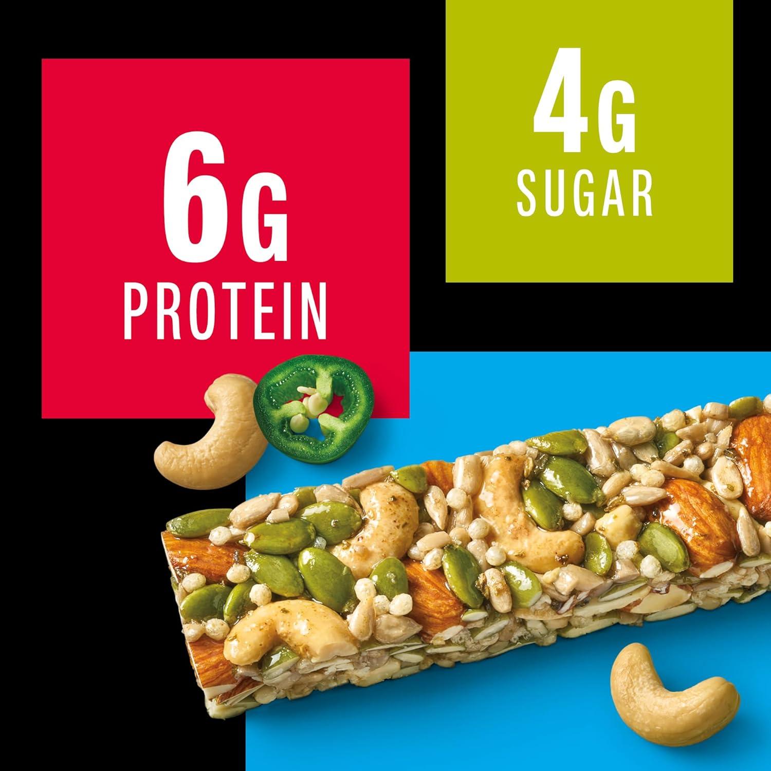 image:imageKIND Savory Nut Bars Roasted Nuts amp Jalapeno Good Source of Fiber Gluten Free Low Sugar 6g Protein 6 Count