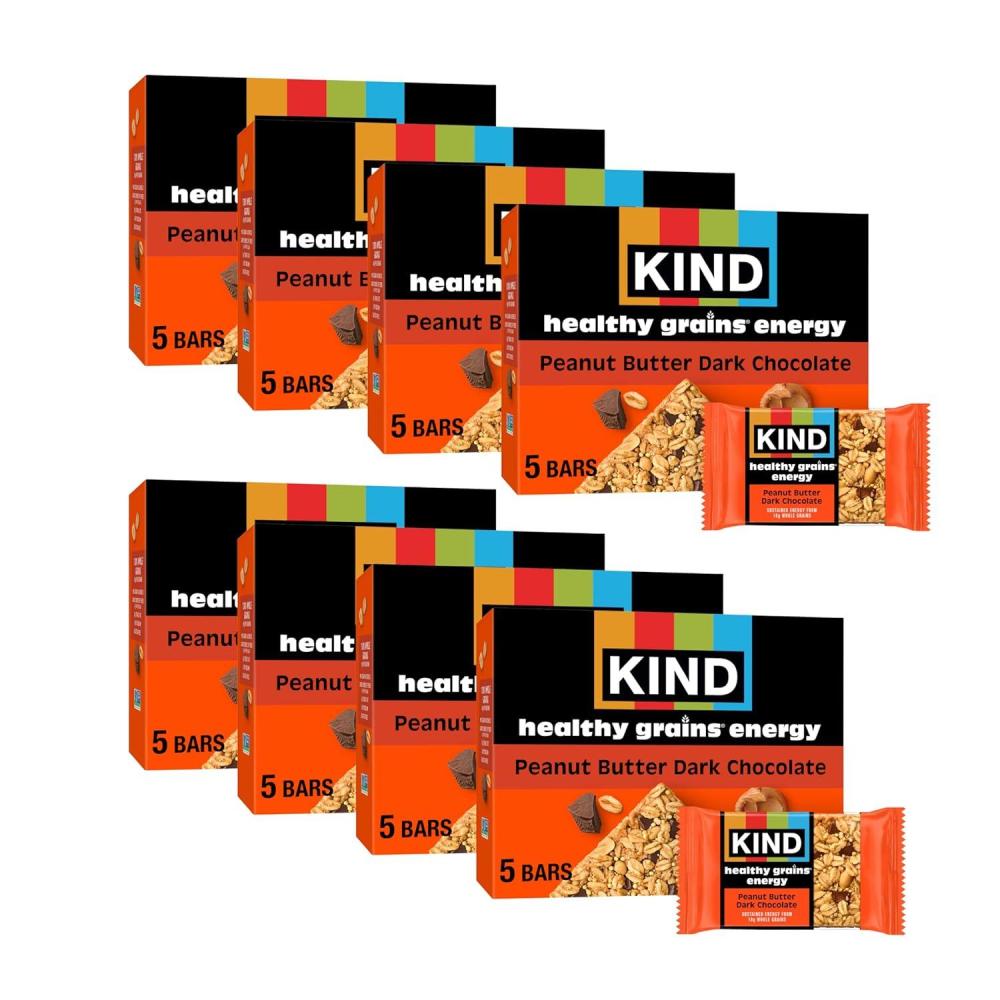 image:imageKIND Healthy Grains Energy Bars Peanut Butter Dark Chocolate Gluten Free Healthy Snacks 18g Whole Grains 40 CountPeanut Butter Dark Chocolate