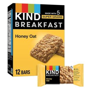 image:imageKIND Breakfast Bars Honey Oat Healthy Snacks Gluten Free 100 Whole Grains 3g Protein 6 CountHoney Oat