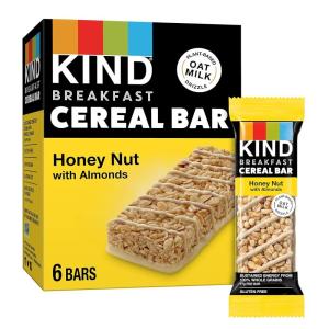 image:imageKIND Breakfast Cereal Bars Peanut Butter Healthy Snacks Gluten Free 100 Whole Grains 3g Protein 6 CountHoney Nut