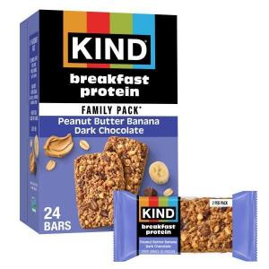 image:imageKIND Breakfast Protein Bars Dark Chocolate Cocoa Gluten Free Low Sodium Healthy Snacks 8g Protein 12 Count 12 Packs of 2 BarsPeanut Butter Banana Dark Chocolate