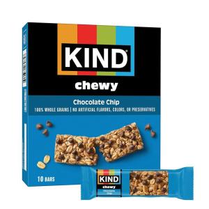 image:imageKIND Chewy Granola Bars Chocolate Chip Gluten Free Low Calorie Healthy Snacks 6 Boxes of 10 60 Bars Total10 Count