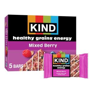 image:imageKIND Healthy Grains Energy Bars Mixed Berry Gluten Free Healthy Snacks 19g Whole Grains 5 CountMixed Berry