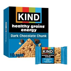 image:imageKIND Healthy Grains Energy Bars Peanut Butter Dark Chocolate Gluten Free Healthy Snacks 18g Whole Grains 10 CountDark Chocolate Chunk
