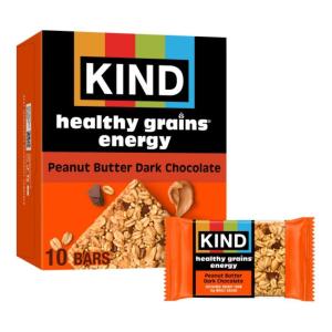 image:imageKIND Healthy Grains Energy Bars Peanut Butter Dark Chocolate Gluten Free Healthy Snacks 18g Whole Grains 10 CountPeanut Butter Dark Chocolate