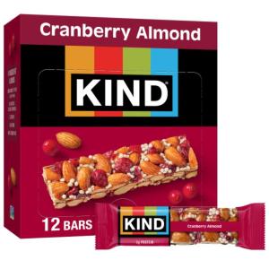 image:imageKIND Healthy Snacks Bars Cranberry Almond Gluten Free High Fiber Snacks 5g Protein 12 CountCranberry Almond