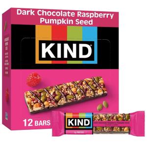 image:imageKIND Healthy Snacks Bars Cranberry Almond Gluten Free High Fiber Snacks 5g Protein 12 CountDark Chocolate Raspberry Pumpkin Seed