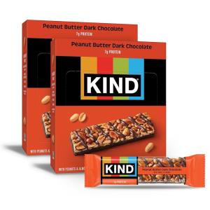 image:imageKIND Healthy Snacks Bars Dark Chocolate Almond Coconut Gluten Free High Fiber Snacks 3g Protein 24 CountPeanut Butter Dark Chocolate