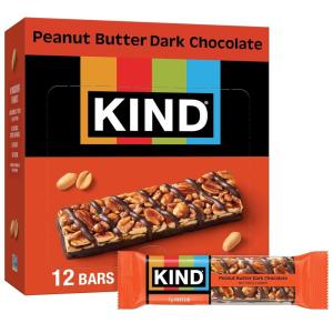 image:imageKIND Healthy Snacks Bars Dark Chocolate Cherry Cashew Gluten Free High Fiber Snacks 4g Protein 12 CountPeanut Butter Dark Chocolate