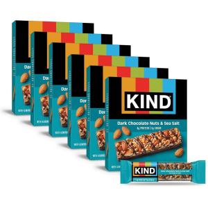 image:imageKIND Healthy Snacks Bars Dark Chocolate Nuts amp Sea Salt Gluten Free Low Sugar High Fiber Snacks 6g Protein 36 CountDark Chocolate Nuts  Sea Salt