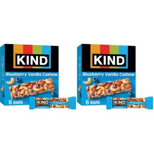 image:imageKIND Healthy Snacks Bars Peanut Butter Dark Chocolate Gluten Free Low Sodium Snacks 7g Protein 6 CountBlueberry Vanilla Cashew