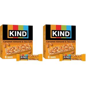 image:imageKIND Healthy Snacks Bars Peanut Butter Dark Chocolate Gluten Free Low Sodium Snacks 7g Protein 6 CountCaramel Almond  Sea Salt