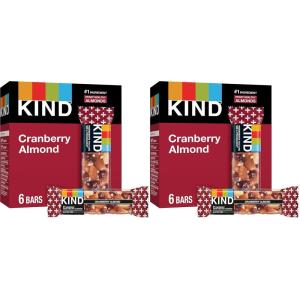 image:imageKIND Healthy Snacks Bars Peanut Butter Dark Chocolate Gluten Free Low Sodium Snacks 7g Protein 6 CountCranberry Almond