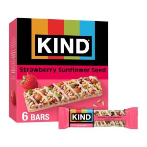image:imageKIND Healthy Snacks Bars Strawberry Sunflower Seed Gluten Free High Fiber Snacks 5g Protein 6 Count