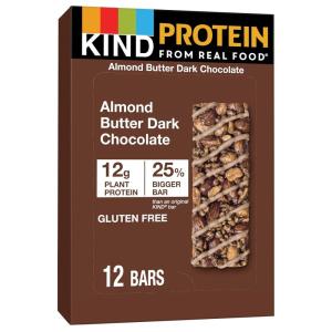 image:imageKIND Healthy Snacks Bars Variety Pack Gluten Free Dark Chocolate Nuts amp Sea Salt Peanut Butter Dark Chocolate 67g Protein 24 CountAlmond Butter Dark Chocolate