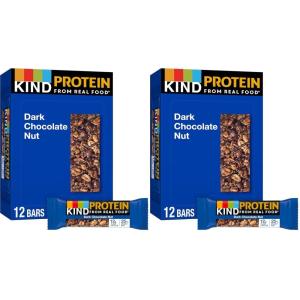 image:imageKIND Healthy Snacks Bars Variety Pack Gluten Free Dark Chocolate Nuts amp Sea Salt Peanut Butter Dark Chocolate 67g Protein 24 CountDark Chocolate Nut