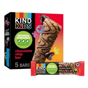 image:imageKIND Kids Granola Bars Chocolate Chip Gluten Free Low Sodium Peanut and Tree Nut Free Snacks 5g Protein 5 CountChocolate Chip