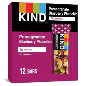 image:imageKIND Nut Bars Madagascar Vanilla Almond Healthy Snacks Gluten Free Low Sugar 6g Protein 12 CountPomegranate Blueberry Pistachio
