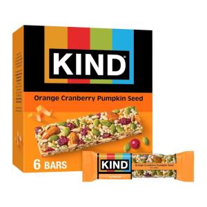 image:imageKIND Seeds Fruit amp Nuts Snack Bar Orange Cranberry  5g Protein High Fiber Gluten Free Bars 14 OZ 6 CountOrange