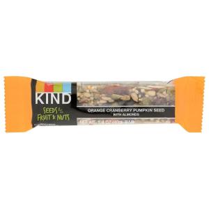 image:imageKIND Seeds Fruit amp Nuts Snack Bar Orange Cranberry  5g Protein High Fiber Gluten Free Bars 14 OZ 6 CountOrange Cranberry