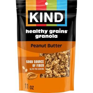 image:imageKind Healthy Grains Granola Cinnamon Oat Clusters with Flax Seeds Gluten Free Healthy Snack Mix 6g Protein 11oz 1 CountPeanut Butter