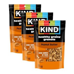image:imageKind Healthy Grains Granola Vanilla Blueberry Clusters with Flax Seeds Gluten Free Healthy Snack Mix 6g Protein 11oz 3 CountPeanut Butter