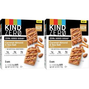 image:imageKind Zero Added Sugar Healthy Snacks Bars Dark Chocolate Nuts amp Sea Salt Gluten Free High Fiber Keto Snacks 5g Protein 10 CountCaramel Almond and Sea Salt