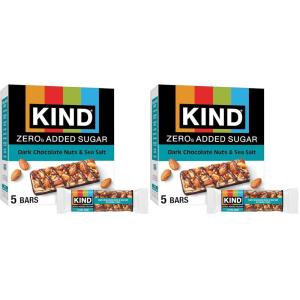 image:imageKind Zero Added Sugar Healthy Snacks Bars Dark Chocolate Nuts amp Sea Salt Gluten Free High Fiber Keto Snacks 5g Protein 10 CountDark Chocolate Nuts  Sea Salt