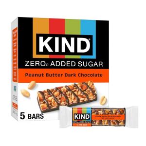 image:imageKind Zero Added Sugar Healthy Snacks Bars Dark Chocolate Nuts amp Sea Salt Gluten Free High Fiber Keto Snacks 5g Protein 5 CountPeanut Butter Dark Chocolate