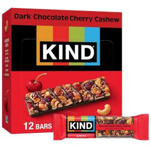 image:imageKIND Nut Bars Cranberry Almond 14 Ounce 60 Count Gluten Free Low Glycemic Index 5g ProteinDark Chocolate Cherry Cashew