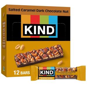 image:imageKIND Nut Bars Cranberry Almond 14 Ounce 60 Count Gluten Free Low Glycemic Index 5g ProteinSalted Caramel  Dark Chocolate Nut